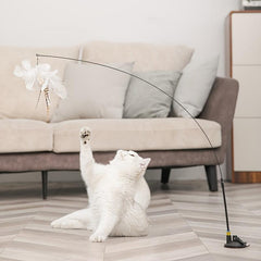 Cat Wand & Feather Teaser With Bell Interactive Toy Set