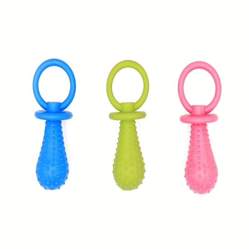 Interactive Pet Toy Pacifier with Bell Sound