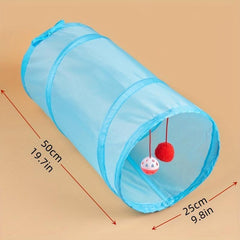 Interactive Cat Tunnel with Bell Toy for Indoor Cats
