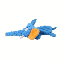 Durable Elephant Plush Dog Toy with Teeth Grinding and Squeak