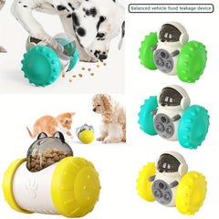 Dog Puzzle Toy Cat Balance Car Slow Leakage Food Feeder