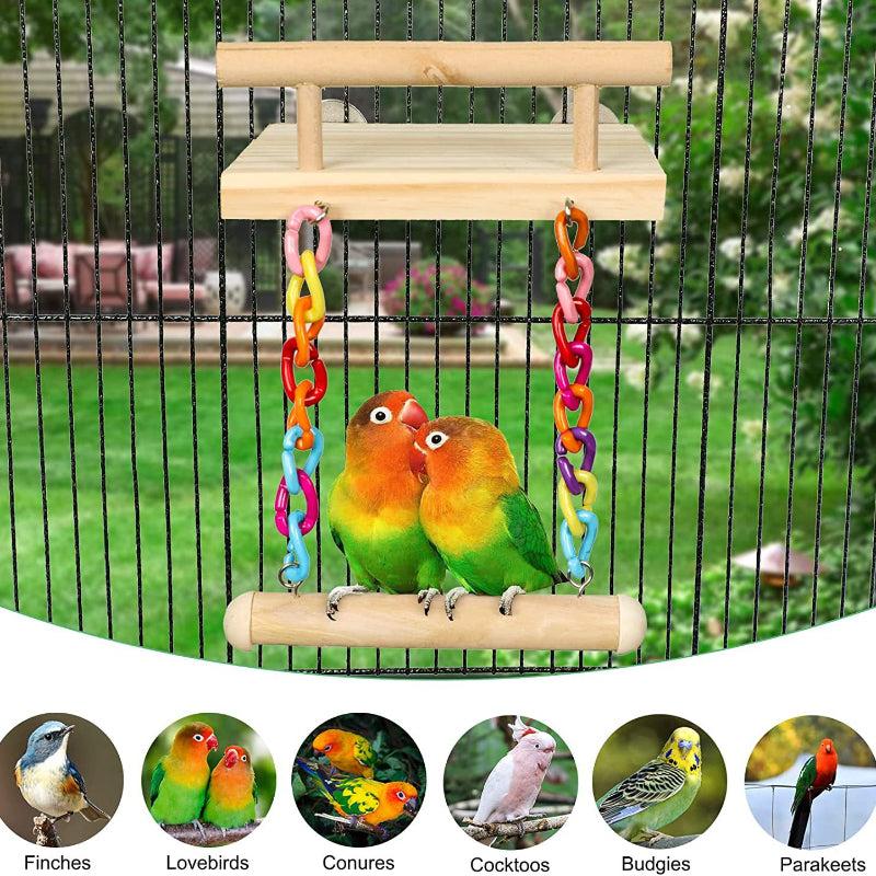 Bird Toy Hamster Toy Parrot Jumping Platform Swing Hammock