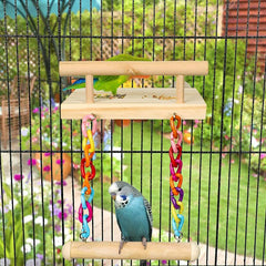 Bird Toy Hamster Toy Parrot Jumping Platform Swing Hammock