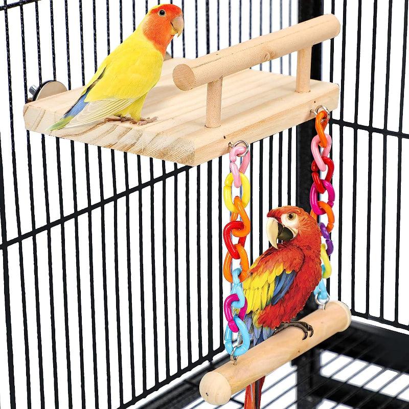 Bird Toy Hamster Toy Parrot Jumping Platform Swing Hammock