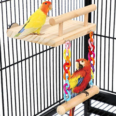 Bird Toy Hamster Toy Parrot Jumping Platform Swing Hammock