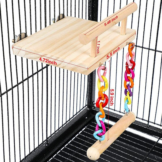 Bird Toy Hamster Toy Parrot Jumping Platform Swing Hammock