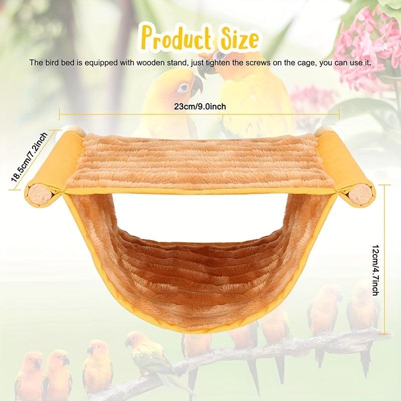 Warm Bird Nest Bed Hanging Hammock Snuggle Hut Parrot House Tent Toy