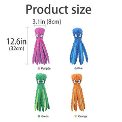 Octopus Squeaky Plush Toy, Durable Chew Toy for Dogs