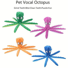 Octopus Squeaky Plush Toy, Durable Chew Toy for Dogs