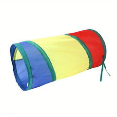 Rainbow Decor Cat Tunnel Toy Foldable Breathable Pet Cat Toy Tube