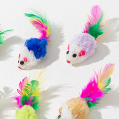 Interactive Cat Toy with Plush Mouse Tail - Kitten Play and Chew Fun