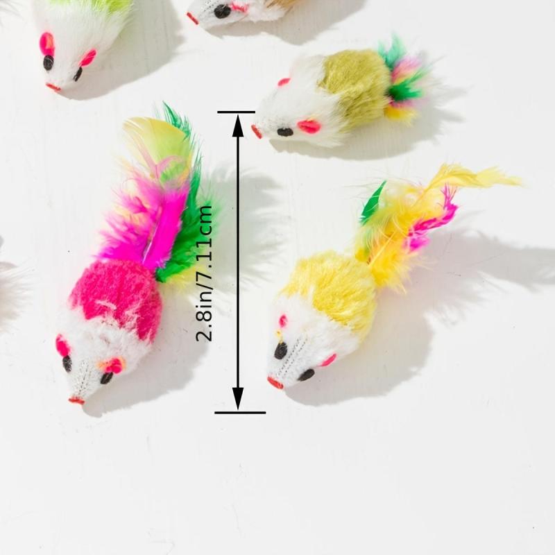 Interactive Cat Toy with Plush Mouse Tail - Kitten Play and Chew Fun