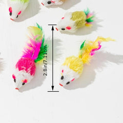 Interactive Cat Toy with Plush Mouse Tail - Kitten Play and Chew Fun