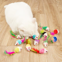 Interactive Cat Toy with Plush Mouse Tail - Kitten Play and Chew Fun