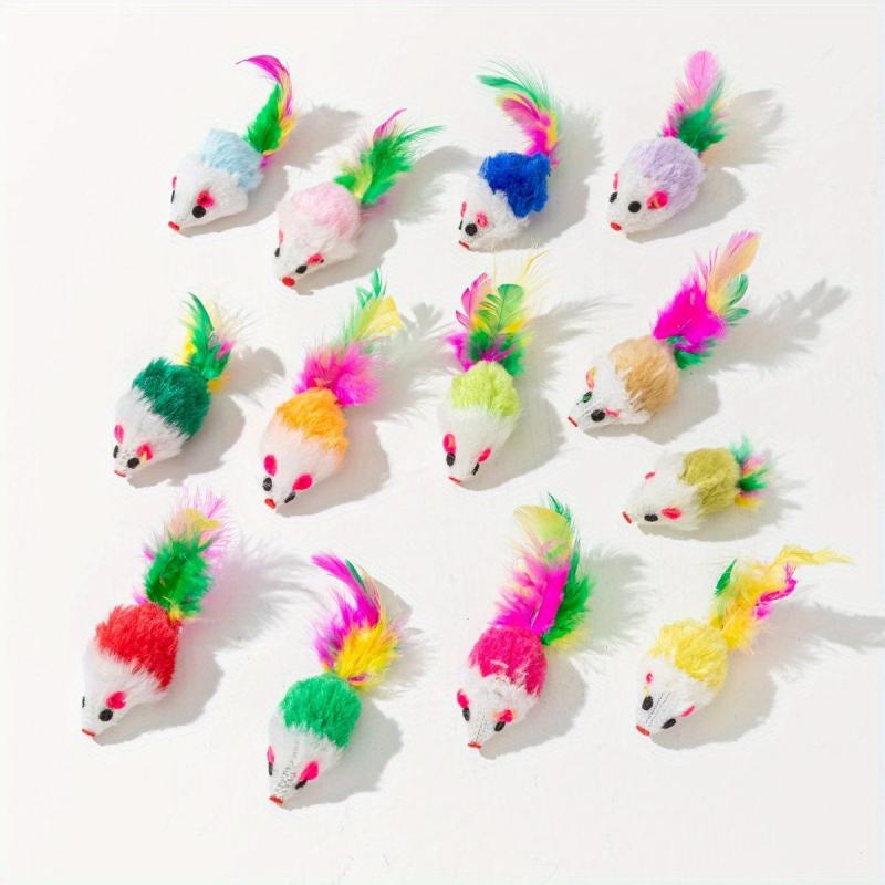 Interactive Cat Toy with Plush Mouse Tail - Kitten Play and Chew Fun