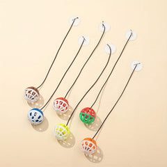 3pcs Suction Cup Bell Random Cat Teaser Hanging Toys