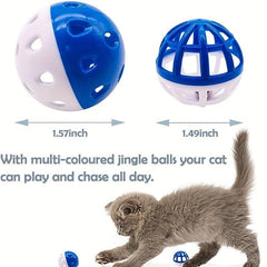 3pcs Suction Cup Bell Random Cat Teaser Hanging Toys