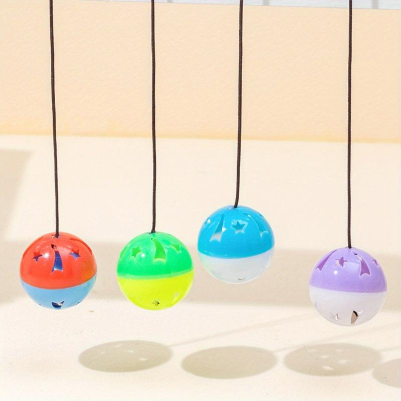 3pcs Suction Cup Bell Random Cat Teaser Hanging Toys