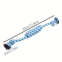 Puppy Dog Pet Toy Cotton Braided Bone Rope Chew Knot Teething Toy