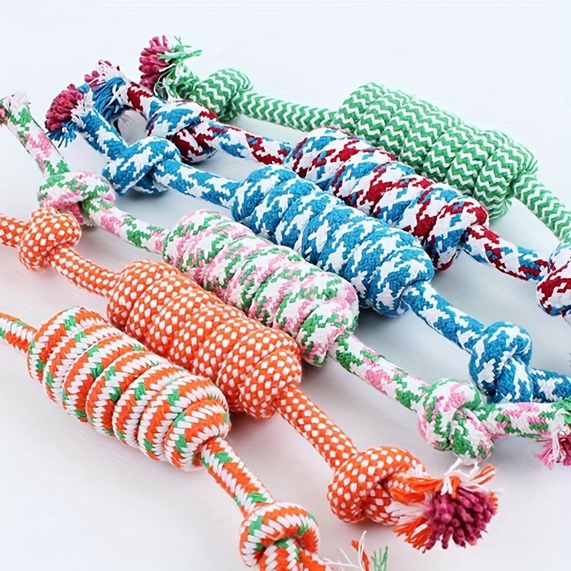 Puppy Dog Pet Toy Cotton Braided Bone Rope Chew Knot Teething Toy