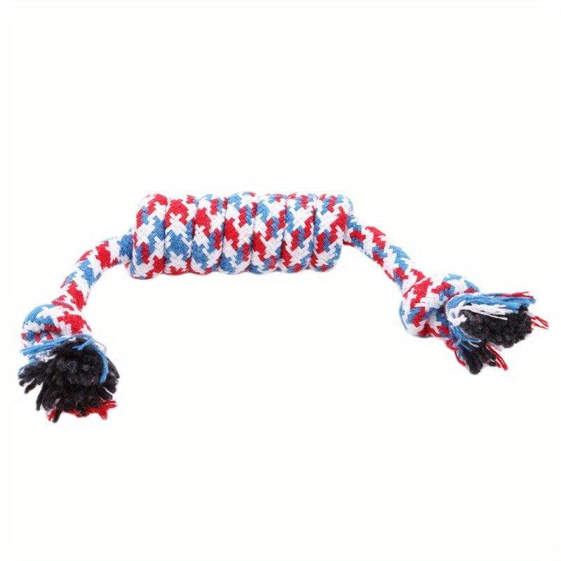 Puppy Dog Pet Toy Cotton Braided Bone Rope Chew Knot Teething Toy