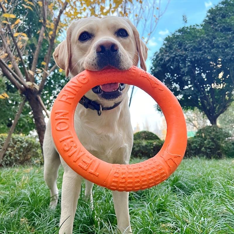 Dog Training Toy Outdoor Flying Disc Ring Interactive Play Tool