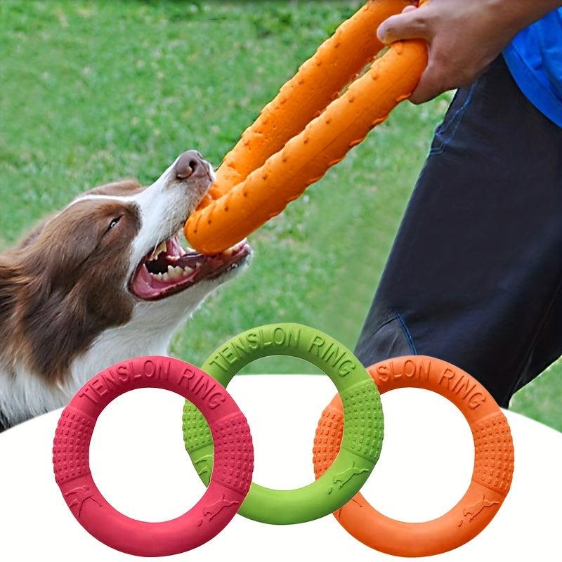 Dog Training Toy Outdoor Flying Disc Ring Interactive Play Tool