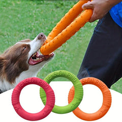 Dog Training Toy Outdoor Flying Disc Ring Interactive Play Tool