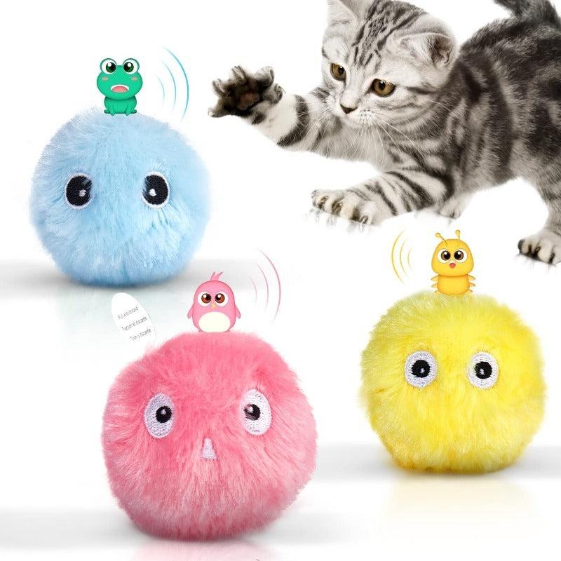 Interactive Cat Teaser Ball Toy with SilverVine Catnip for Indoor Kitten Play