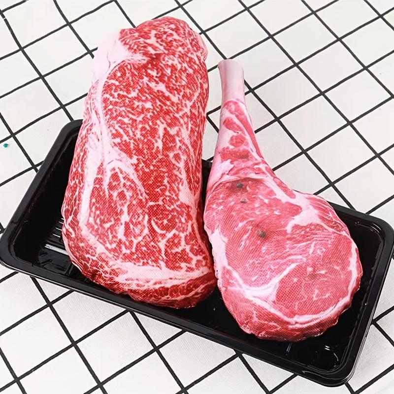 Interactive Steak Pet Chew Toy for Dogs & Cats