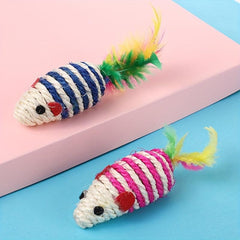 Interactive Cat Toy with Colorful Feather Tail for Endless Feline Fun