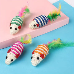 Interactive Cat Toy with Colorful Feather Tail for Endless Feline Fun