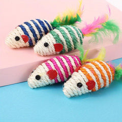 Interactive Cat Toy with Colorful Feather Tail for Endless Feline Fun
