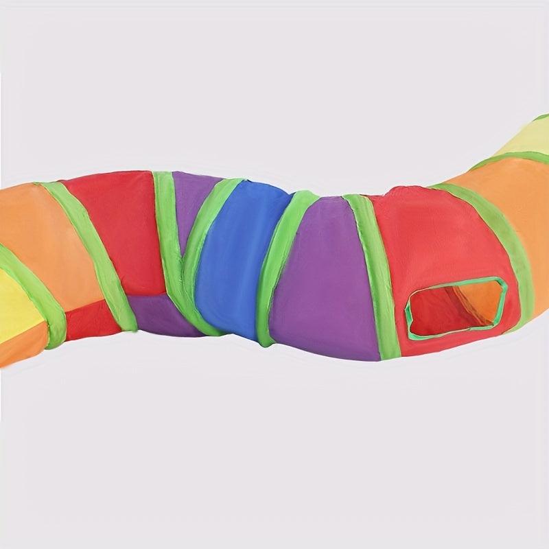 Rainbow Cat Tunnel Toy Cat Tent Drilling Hole Cat Toy