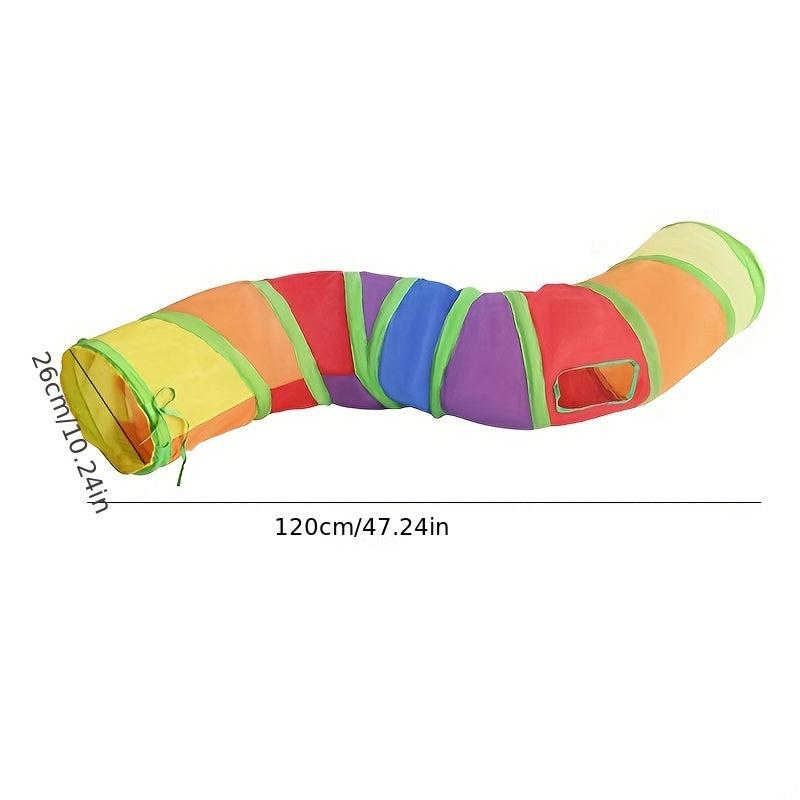 Rainbow Cat Tunnel Toy Cat Tent Drilling Hole Cat Toy
