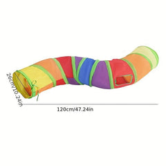 Rainbow Cat Tunnel Toy Cat Tent Drilling Hole Cat Toy