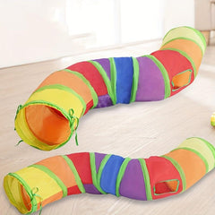 Rainbow Cat Tunnel Toy Cat Tent Drilling Hole Cat Toy
