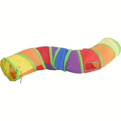 Rainbow Cat Tunnel Toy Cat Tent Drilling Hole Cat Toy