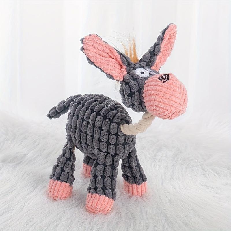 Donkey Pet Teeth Grinding Squeaky Plush Toy for Dog