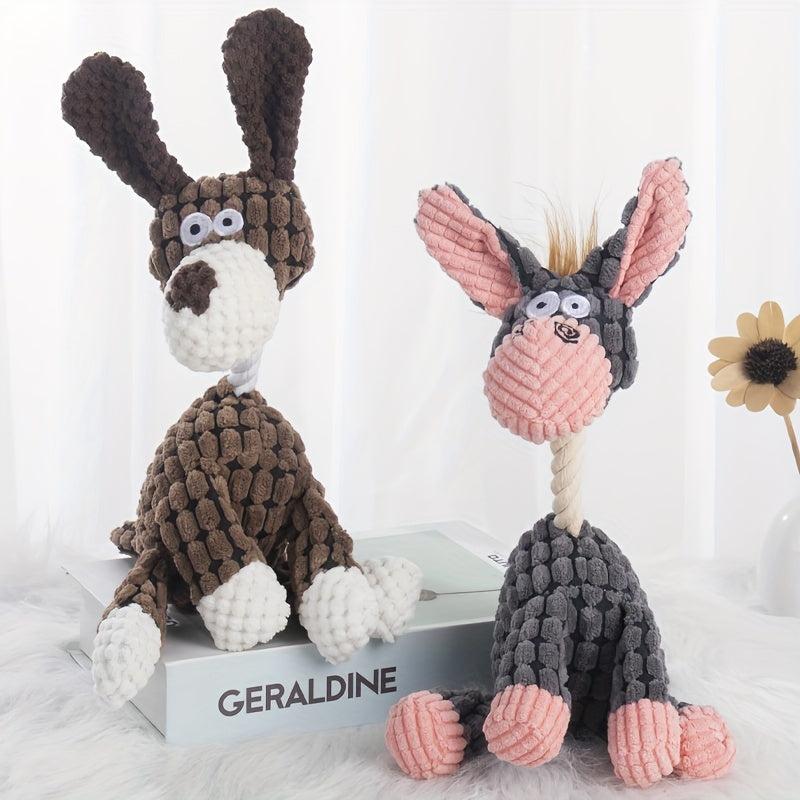 Donkey Pet Teeth Grinding Squeaky Plush Toy for Dog