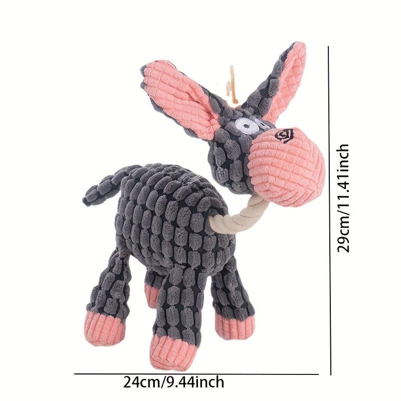 Donkey Pet Teeth Grinding Squeaky Plush Toy for Dog