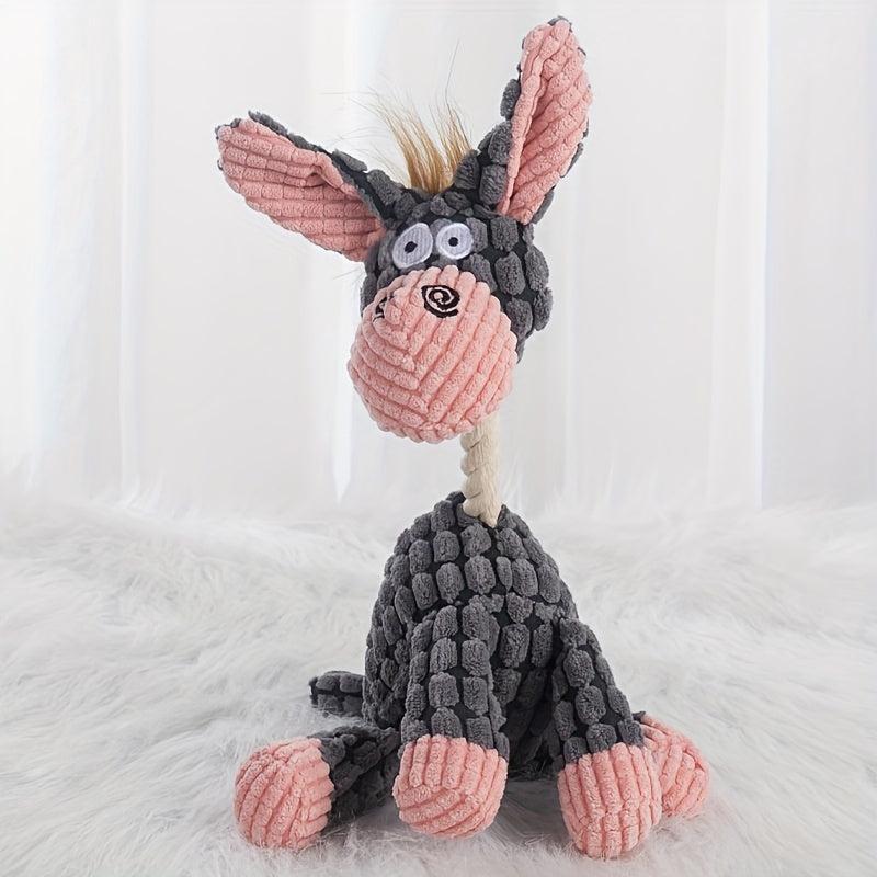 Donkey Pet Teeth Grinding Squeaky Plush Toy for Dog