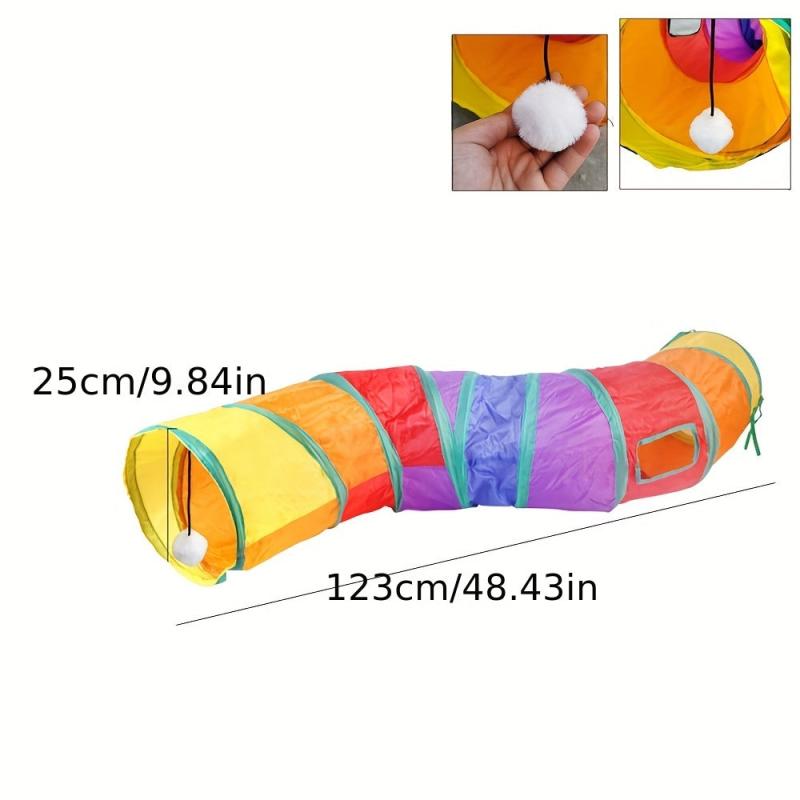 Cat Tunnel Toy With Bell Ball Cat Tent Drilling Hole Cat Toy