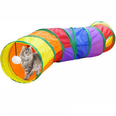 Cat Tunnel Toy With Bell Ball Cat Tent Drilling Hole Cat Toy