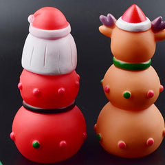 Christmas Dog Chew Toys Tough Squeaky Teeth Toys