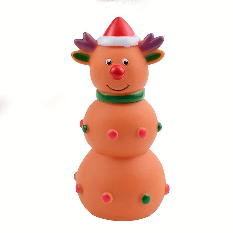 Christmas Dog Chew Toys Tough Squeaky Teeth Toys