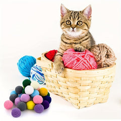 Pet Plush Ball Cat Teaser Toy Interactive Supplies