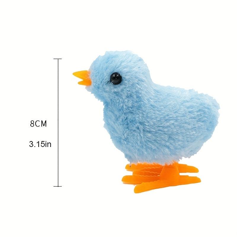 Interactive Wind Up Plush Toy Jumping Chick and Clockwork Dog Cat