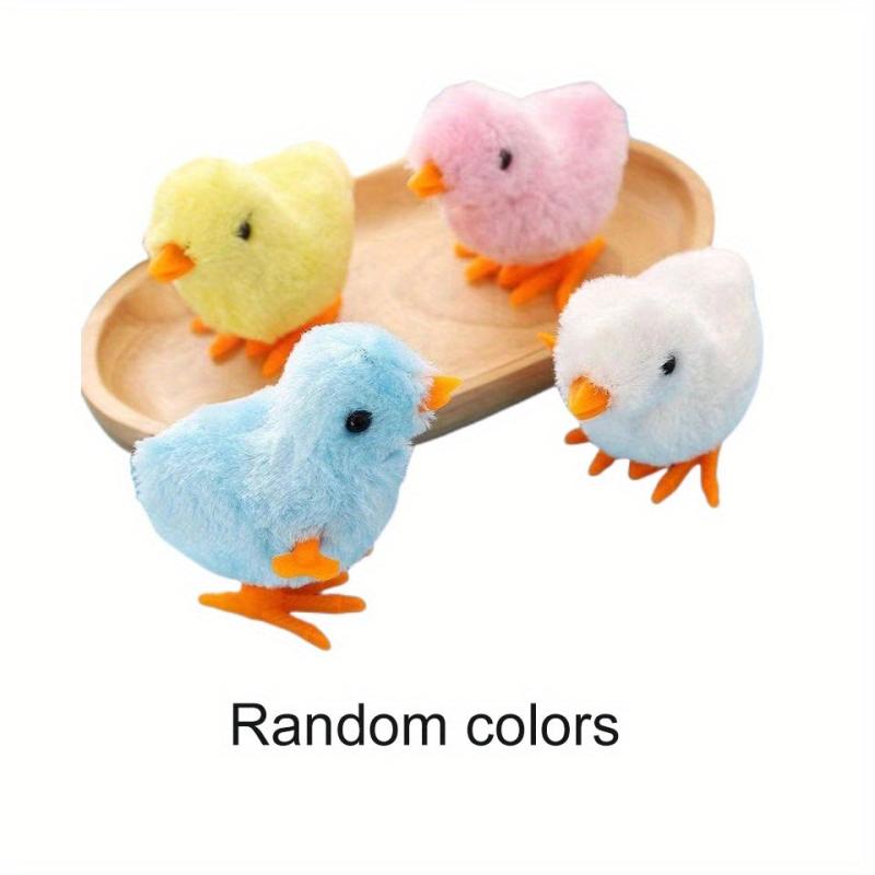 Interactive Wind Up Plush Toy Jumping Chick and Clockwork Dog Cat