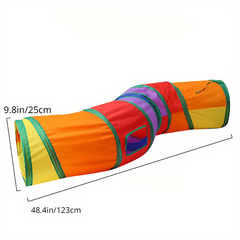Rainbow Cat Tunnel Rolling Dragon Cat Nest Interactive Toy